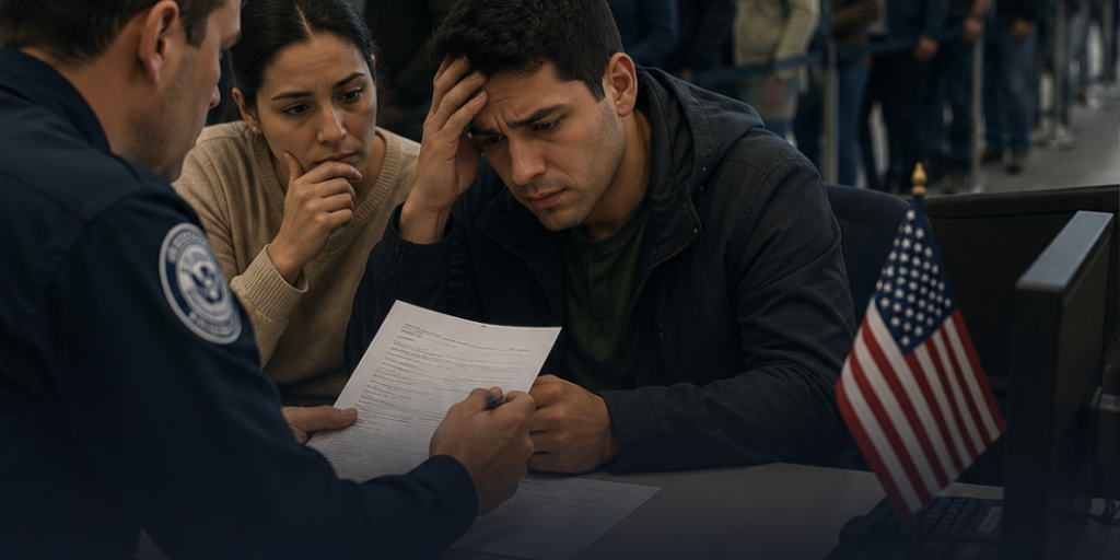 Solicitantes aguardando entrevista para visto de imigrante dos Estados Unidos