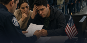 Solicitantes aguardando entrevista para visto de imigrante dos Estados Unidos